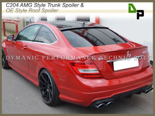 #590 amg trunk spoiler &amp; #040 oe roof wing for m-benz c204 c-class coupe 12-14