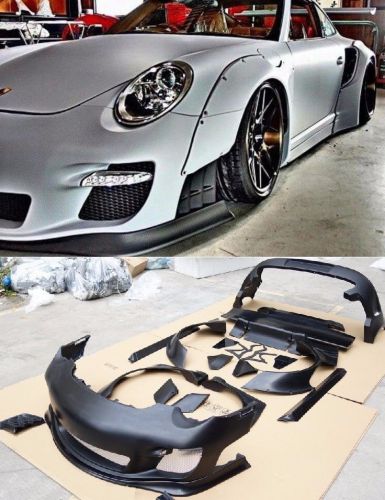 Wide bodykit for porsche 911 997 turbo 2005 - 2011 (lw-style)