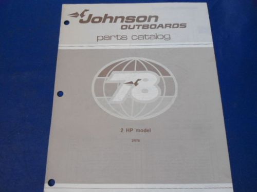 1978 johnson outboards parts catalog, 2 hp model