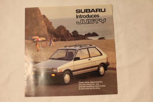 1987 subaru justy sales brochure