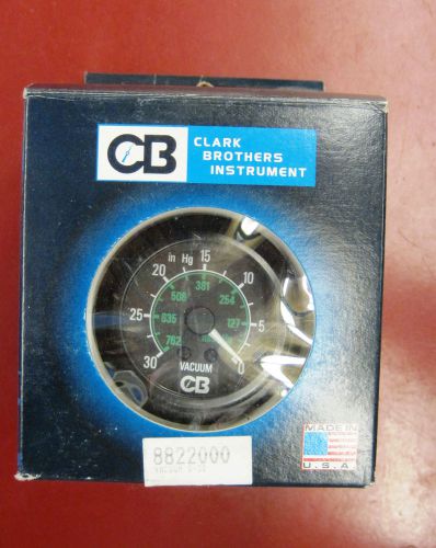 New clark brother 8822000 0-30 in/hg vacuum pressure gauge