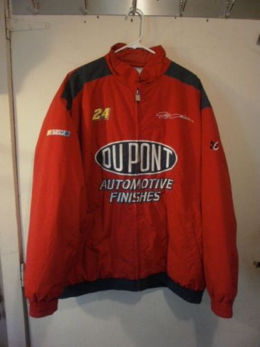 Nascar #24 jeff gordon / dupont - racing jacket - red / blue - men size xl
