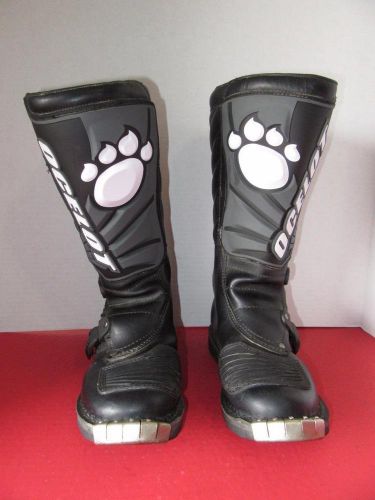 Ocelot racing riding boots mens size 8 black mx motocross dirt bike off road