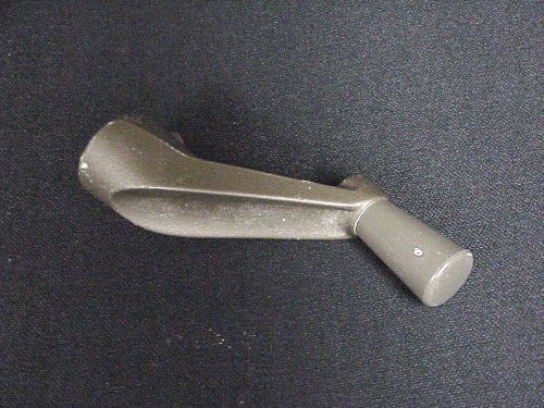 One used rv metal crank handle 3 1/4&#034; long by 2&#034; high - one tightening screw