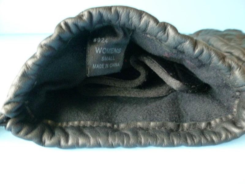 Harley Davidson Womens Black Leather Gauntlet Motorcycle Gloves Size S, US $59.95, image 4