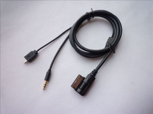 Vw audi 2009&amp;up a3 a4a6a8 q5q7 ami mmi to samsung s3 s4 audio charge cable6' mru