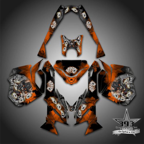 Ski-doo rev xm summit snowmobile sled graphics decal kit wrap outlaw orange
