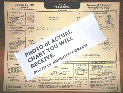 1933 dodge six series dp models aea tune up chart last one!