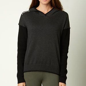 Fox racing fronted womens sweater black