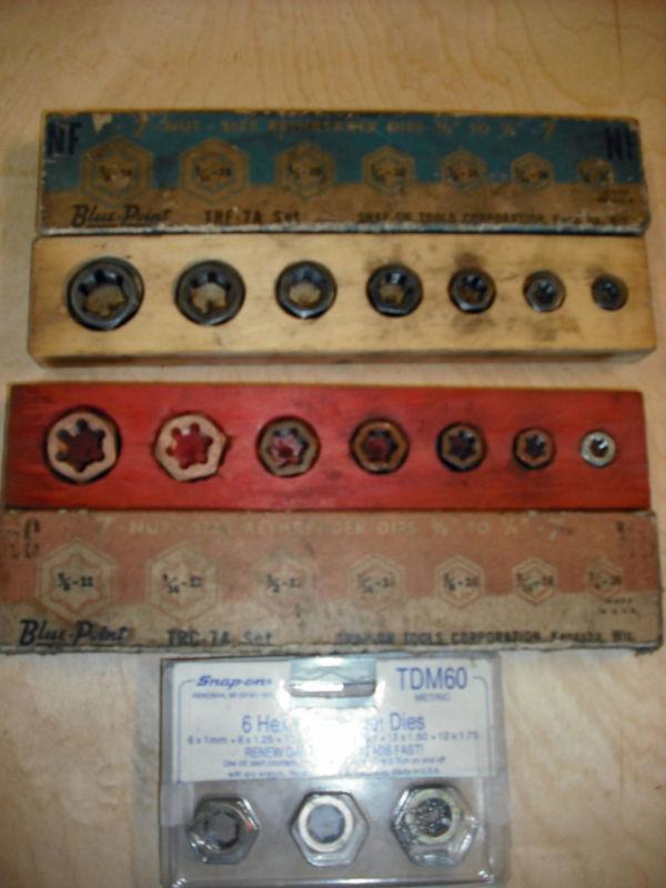 Find LOT OF VINTAGE BLUE POINT SNAPON RETHREADER DIES & BLUE POINT TAP