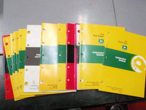 #o4 lot of 16 john deere disk operators manual 400 500 600 series