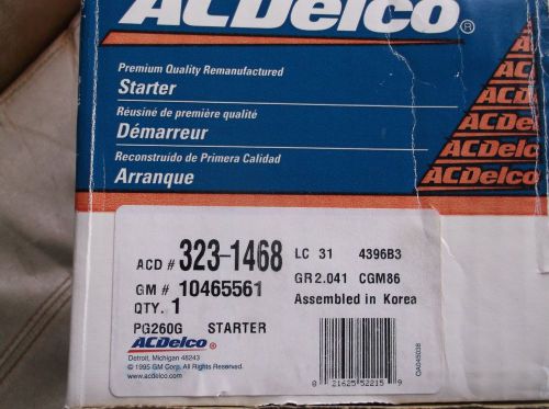 Ac delco remanufactured  starter #323-1468 genuine gm part