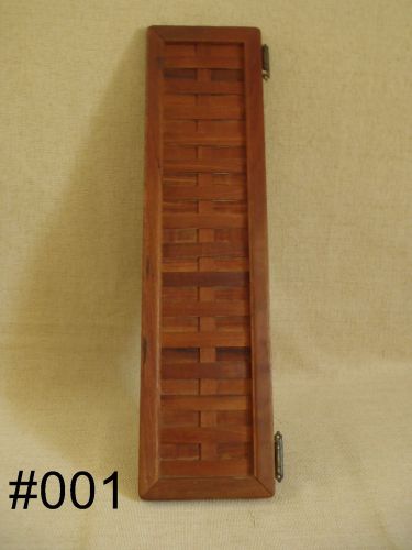 Teak boat/marine rv hatch door with a basket weave design &amp; hinges #001