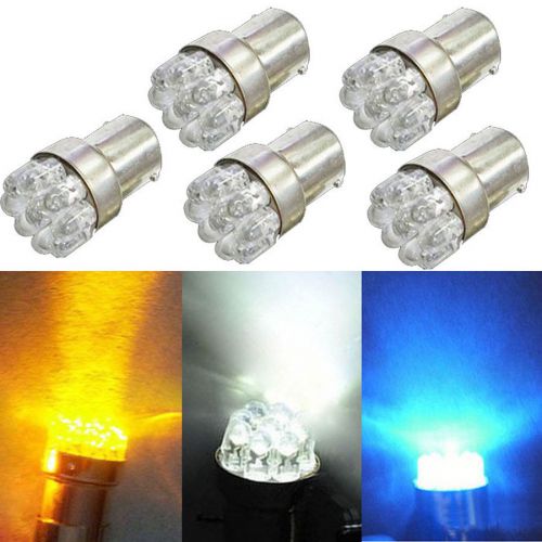 5 x car g18 9smd white/yellow/blue led turn brake car taillight lights lamp bulb