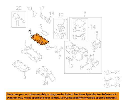 Suzuki oem 09-12 equator console-shift panel 2815082z30