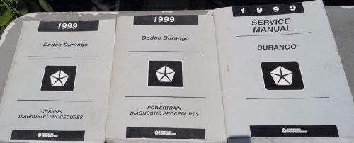 1999 dodge durango oem service shop manual + diagnostics 3-volume set