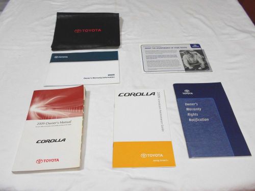 2009 toyota corolla owner&#039;s manual 5/pc set  &amp; black toyota factory case,free s