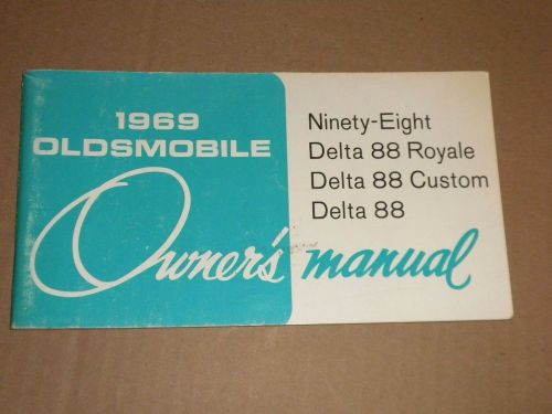 1969 oldsmobile original owners manual ninety-eight delta 88 royale custom