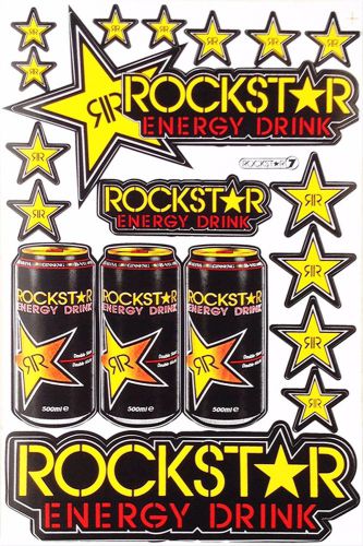 Rockstar energy sticker motocross enduro race motorcycle bike helmet decal r-11