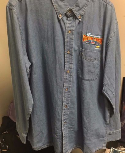2015 woodward dream cruise chevy denim shirt adult 2xl nwt
