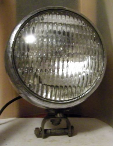 Old car spotlight-with handle and attaching bolt &amp; wire large bullet shape