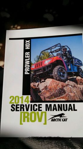 Arctic cat 2014 rov, prowler hdx oem service manual