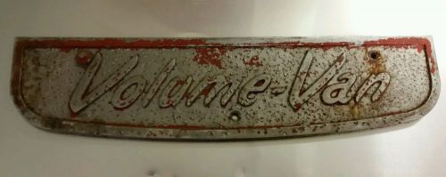 Vintage volume-van emblem badge nameplate trucking
