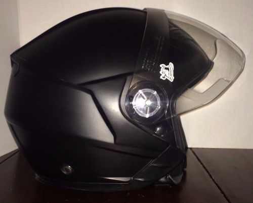 Speed and strength ss650 black 3/4 open face helmet m dot certified