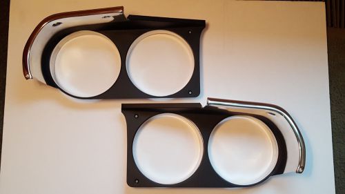 1970 dodge challenger headlight bezels pair-new