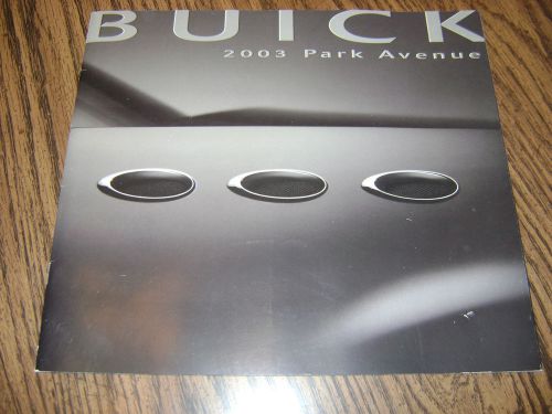 Buick park avenue 2003 dealership literature booklet great for collectors