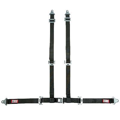 Rjs 2" off-road harness, push buckle, 4-point, bolt-in tabs, blue