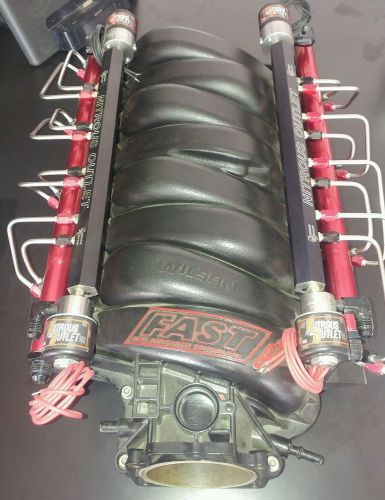 Fast 92mm ls1 intake with nitrous outlet direct port kit never sprayed or on car