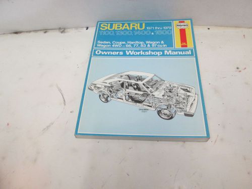 New 1971-1979 subaru sedan coupe hardtop wagon 4wd workshop manual