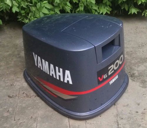 Yamaha v6 200hp saltwater outboard engine original plastic hood cover cowling