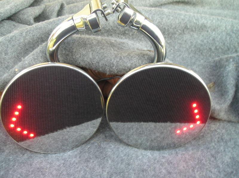 New pair of chrome ( l.e.d ) classic style door peep mirrors !