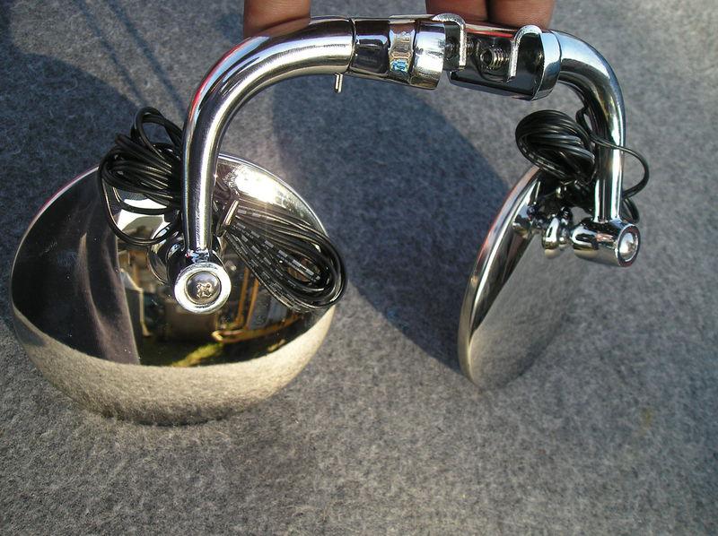 NEW PAIR OF CHROME ( L.E.D ) CLASSIC STYLE DOOR PEEP MIRRORS !, US $59.99, image 2