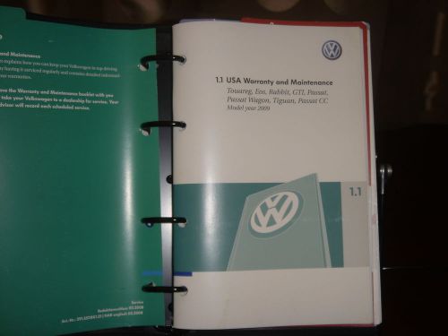 2009 volkswagen vw tiguan oem owners manual set binder case.