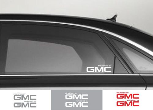 2pcs powered by gmc window vinyl decal sticker emblem logo graphic racing