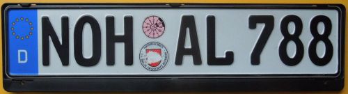 German euro license plate + volvo frame 850 s40 1800 v70 p1800 penta amazon xc90