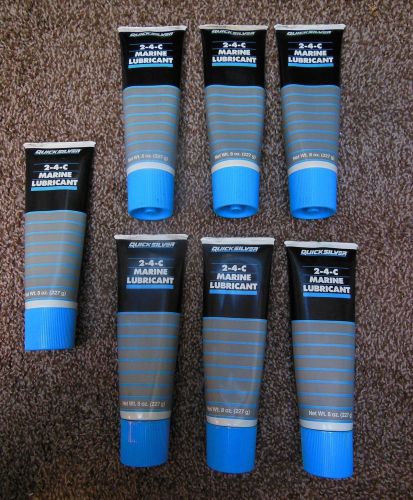 7 new/sealed quicksilver 8 oz tubes of 2-4-c marine lubricant, part #92-90018a12