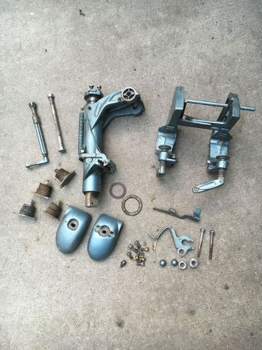 1940's evinrude "fisherman" transom mount clip and other assorted parts