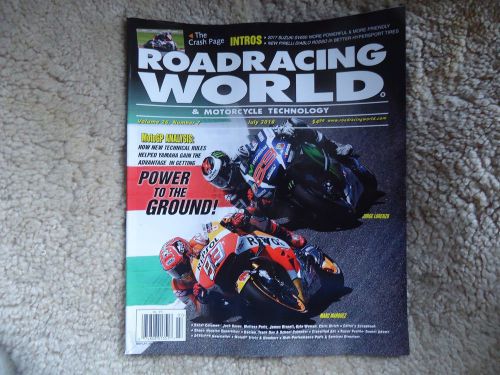 Roadracing world &amp; motorcycle technology july 2016 magazine unread new!!