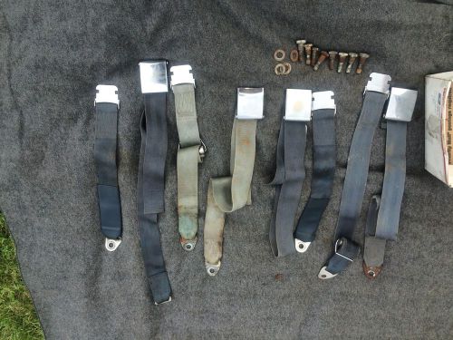 66 67 mopar charger belvedere coronet dart barracuda oem seat belt set w/ bolts