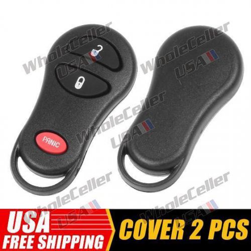 2 pcs new 3 buttons fob keyless entry replacement case for 99-01 plymouth
