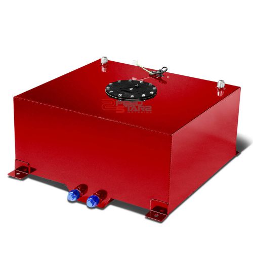 15.5 gallon lightweight red aluminum gas fuel cell tank+level sender 20x18x10"