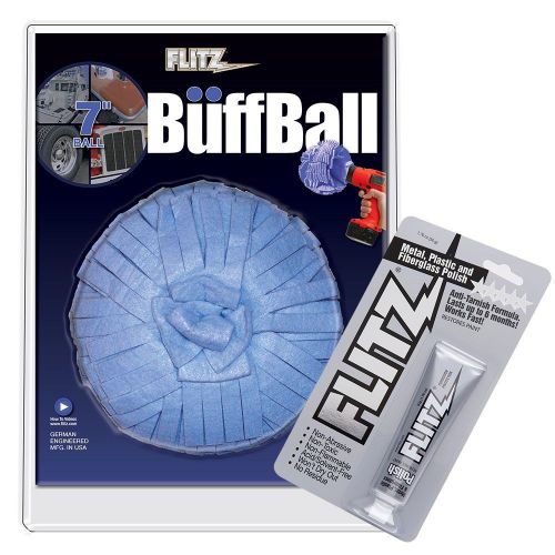 Flitz buff ball x-large blue  7&#034; diameter with 1.76 oz tube