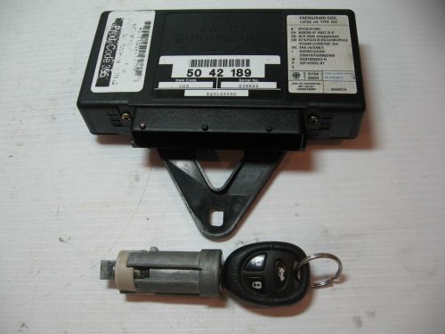 5042189 saab 9-5 twice module &amp; remote key ignition cylinder 2001