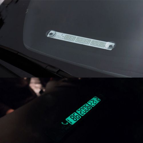 Night light parking card luminous telephone number plate notice vehicle silver