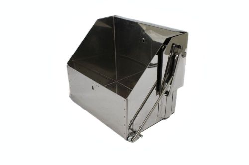 Drop-out polished stainless steel battery box