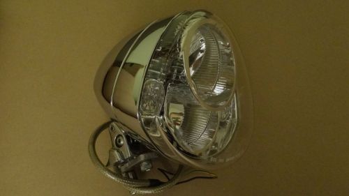 Motorcycle chrome large cyclops headlamp